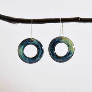 Boucles d'oreilles Donut Océan à suspente, taille L