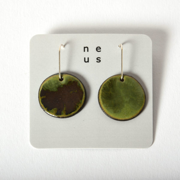 Boucles d'oreilles Disque Cetonia à suspente, taille L