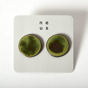 Boucles d'oreilles Disque Cetonia à clou, taille L