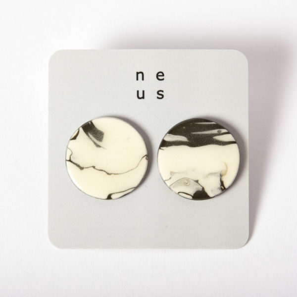 Boucles d'oreilles Disque Kemuri à clou, taille L