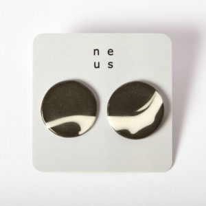Boucles d'oreilles Disque Kemuri à clou, taille L