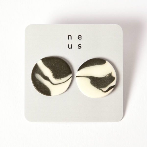 Boucles d'oreilles Disque Kemuri à clou, taille L