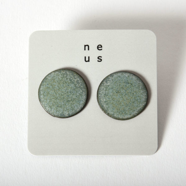 Boucles d'oreilles Disque Lichen à clou, taille L