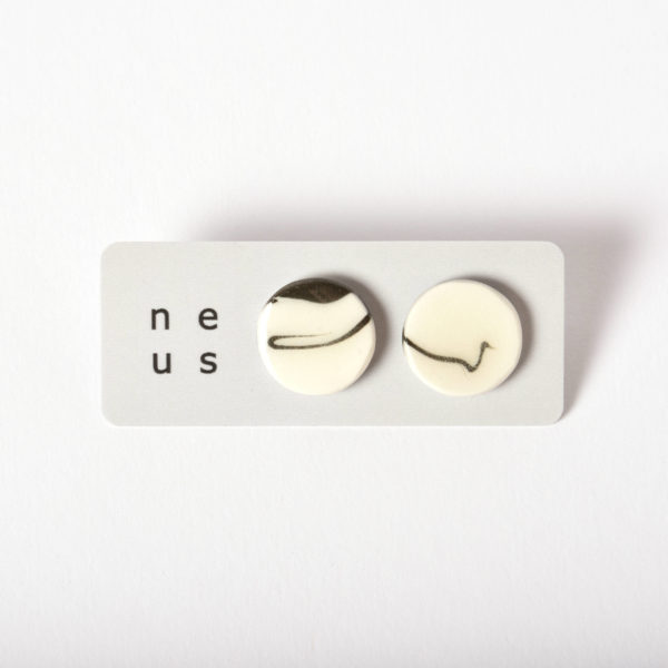 Boucles d'oreilles Disque Kemuri à clou, taille M