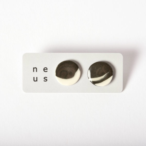 Boucles d'oreilles Disque Kemuri à clou, taille M