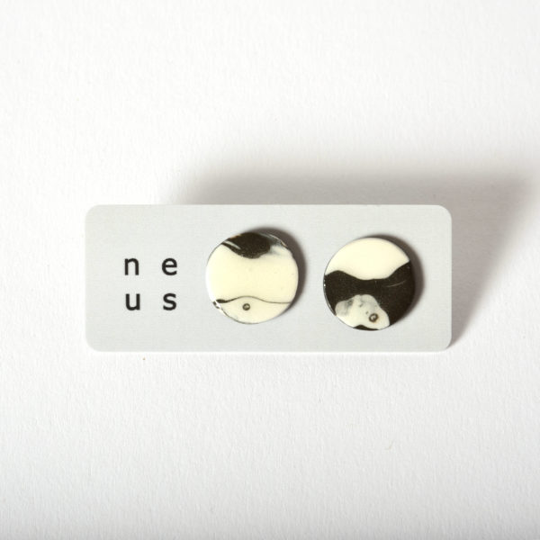 Boucles d'oreilles Disque Kemuri à clou, taille M