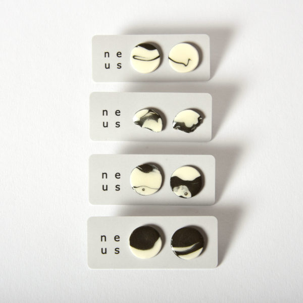 Boucles d'oreilles Disque Kemuri à clou, taille M, assortiment