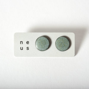 Boucles d'oreilles Disque Lichen à clou, taille M
