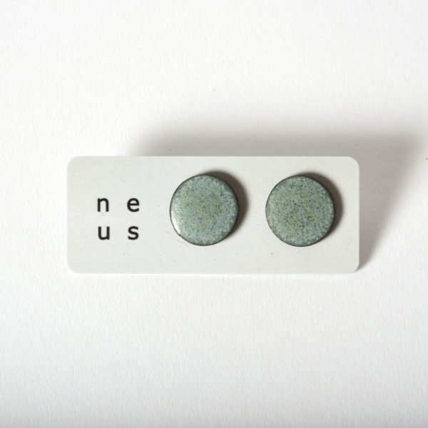 Boucles d'oreilles Disque Lichen à clou, taille M