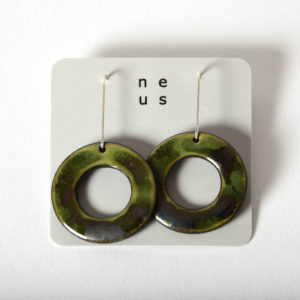 Boucles d'oreilles Donut Cetonia à suspente, taille L