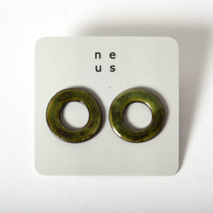 Boucles d'oreilles Donut Cetonia à clou, taille L