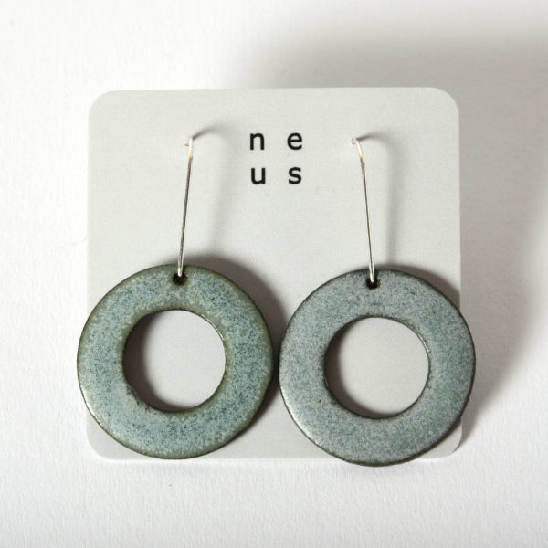 Boucles d'oreilles Donut Lichen à suspente, taille L