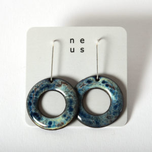 Boucles d'oreilles Donut Univers à suspente, taille L