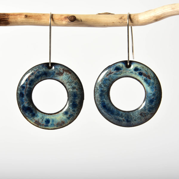 Boucles d'oreilles Donut Univers à suspente, taille L