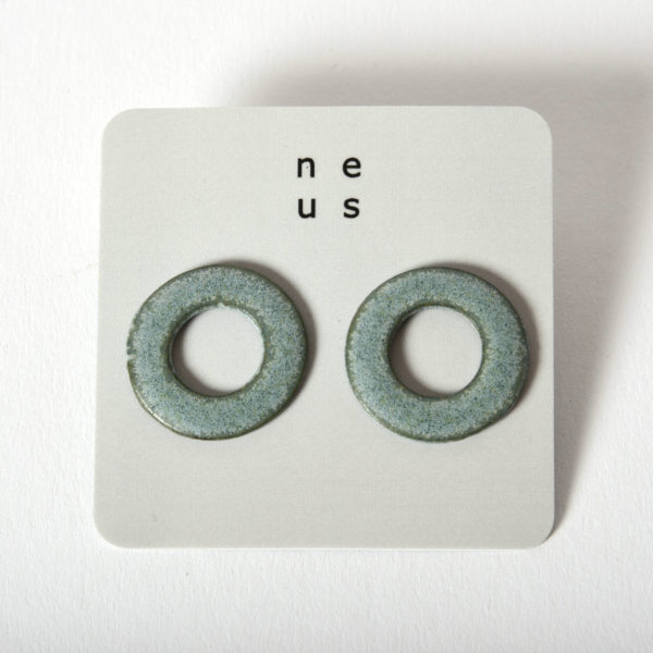 Boucles d'oreilles Donut Lichen à clou, taille S