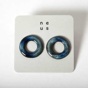 Boucles d'oreilles Donut Univers à clou, taille S