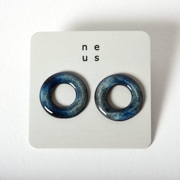 Boucles d'oreilles Donut Univers à clou, taille S
