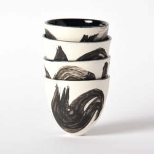 Tasse à espresso Nami noir/blanc