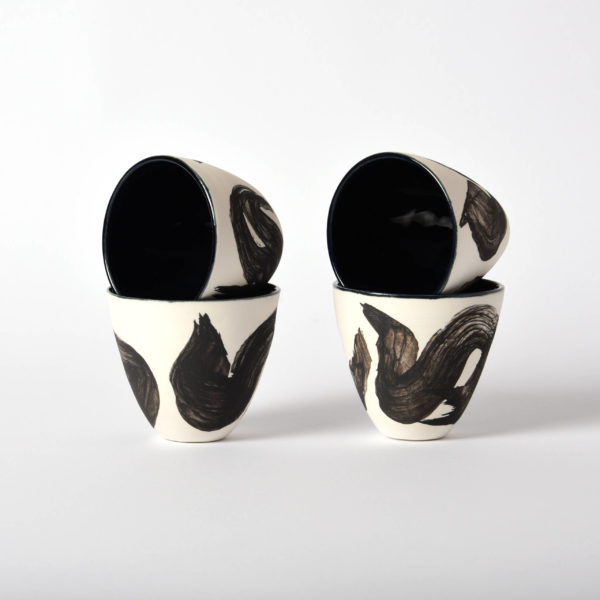 Tasse à espresso Nami noir/blanc