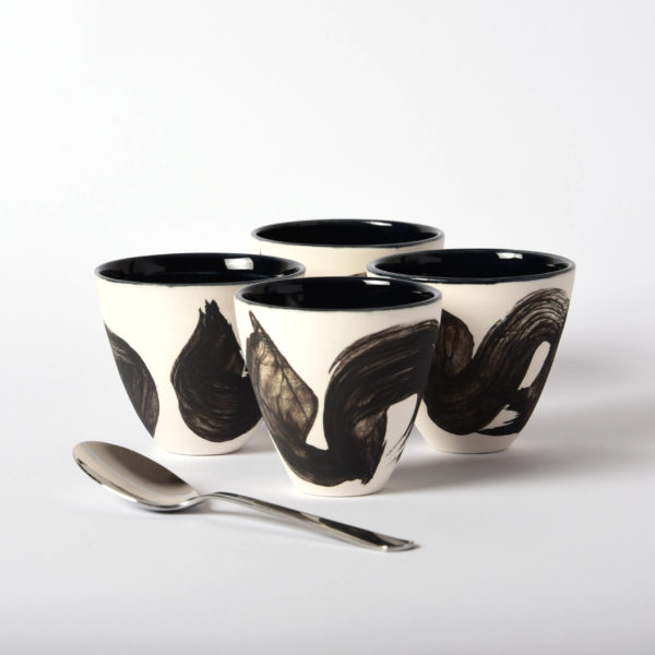Tasse à espresso Nami noir/blanc