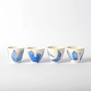Tasse à espresso Nami bleu/blanc