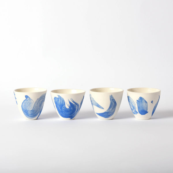 Tasse à espresso Nami bleu/blanc