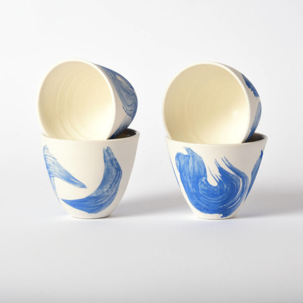 Tasse à espresso Nami bleu/blanc