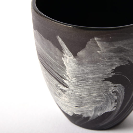 Tasse à espresso Nami blanc/noir