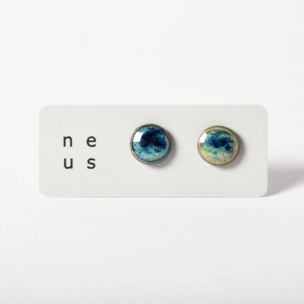 Boucles d'oreilles Disque Océan à clou, taille XS