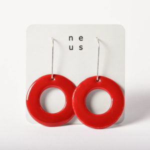 Boucles d'oreilles Donut Tsubaki à suspente, taille L