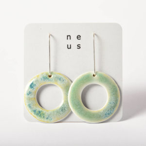 Boucles d'oreilles Donut Okinawa à suspente, taille L