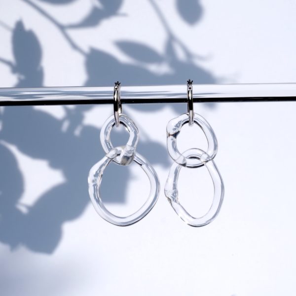 glassearrings-bubbles-clear-hoops-double