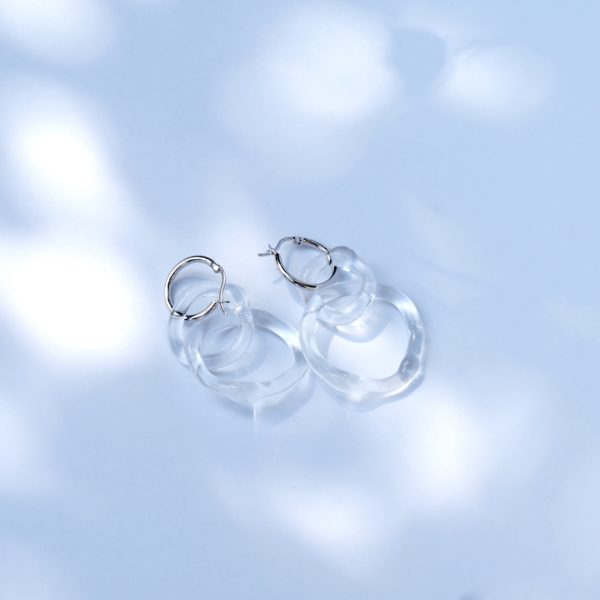 glassearrings-bubbles-clear-hoops-double
