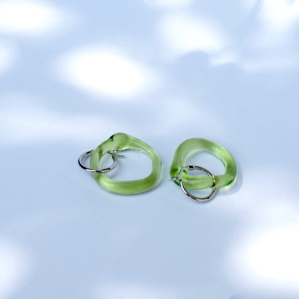 glassearrings-bubbles-fluor_green-hoops-simple
