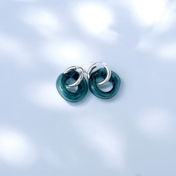 glassearrings-bubbles-teal-hoops-chunky