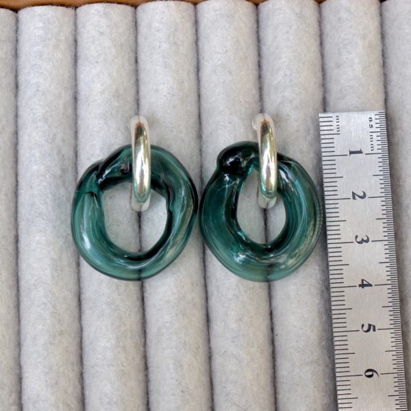 glassearrings-bubbles-teal-hoops-chunky