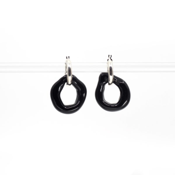 glassearrings-bubbles-black-hoops-chunky